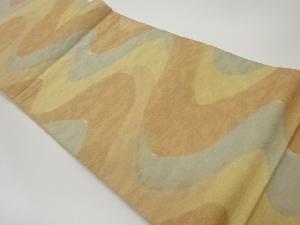 砂子綴れよろけ縞模様織出し全通袋帯